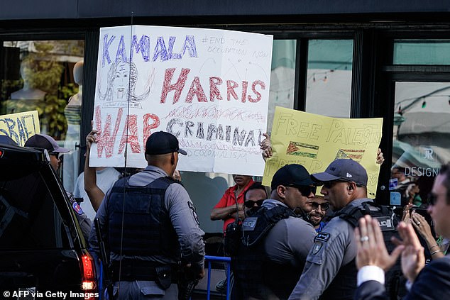 1711174530 403 Protesters in Puerto Rico burn US flags as Kamala Harris