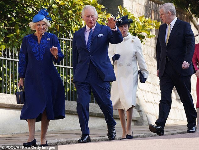 Last year's Easter Sunday service in Windsor saw the royal family out in force on the grounds of the castle
