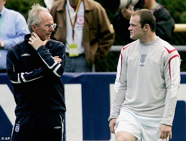 Co-host Ian Ladyman suggested Southgate was a more suitable England manager than Sven-Göran Eriksson (pictured with Wayne Rooney in 2006)