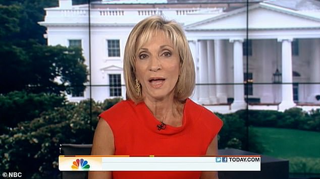 The 77-year-old, who beat breast cancer, appeared on MSNBC Reports on Friday, where she responded to Kate Middleton's shock revelation.  Pictured: Mitchell announcing his cancer diagnosis on air in 2011