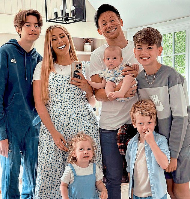 Stacey is mum to Rex, four, Rose, two, and one-year-old Belle with husband Joe Swash, as well as Zachary, 16, and Leighton, 11, from previous relationships