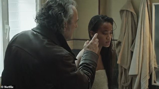 The show follows Tirso, a military veteran, as he seeks revenge on the Madrid gang that kidnapped his adopted granddaughter, Irene (played by Nona Sobo, right)