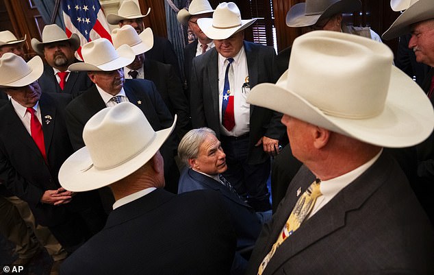 Texas Gov. Greg Abbott is hailing sheriffs from counties across the state as part of a push to introduce new powers to tackle migrants crossing from Mexico