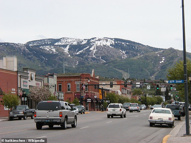 In fourth place came a Colorado city, Steamboat Springs. The median income in the city is $83,725. (pictured: downtown Steamboat Springs)