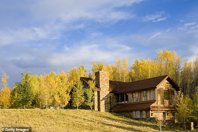 Located in the state's Jackson Hole Valley, the city is known for its ski resorts and proximity to national parks, state parcels, national forests and the National Elk Refuge. (pictured: a home in Jackson Hole)