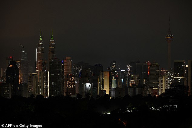 Kuala Lumpur, the capital of Malaysia, marking Earth Hour 2024