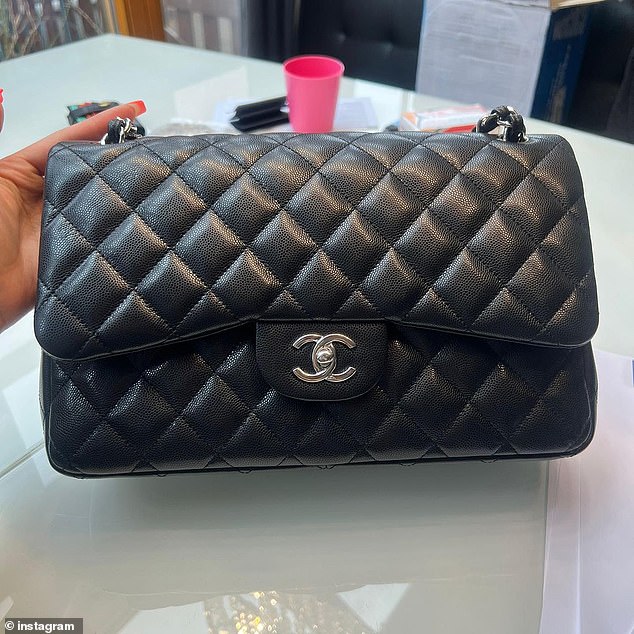Husein identifies fake Chanel bags, like this one, by looking for certain discrepancies with the original