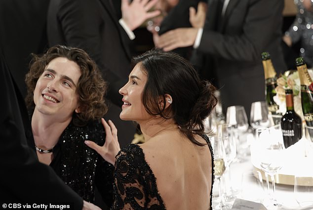 Kylie's romance with boyfriend Timothee, 28, is still going strong, with the pair enjoying a loved-up outing at the Golden Globe Awards on Sunday 7 January