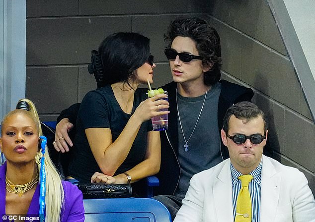 A week later, she packed on the PDA with boyfriend Timothee at the US Open; pictured on September 10, 2023 at the Us Open in New York City