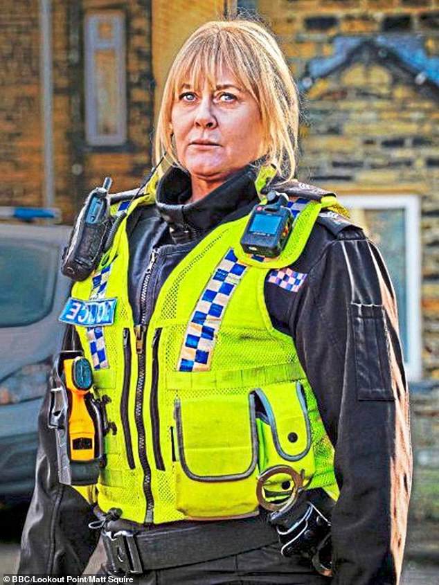 Darkness dripped from every scene in Happy Valley, as the desperate battle between good and evil pitted Sergeant Catherine Cawood (pictured) against her nemesis Tommy Lee Royce