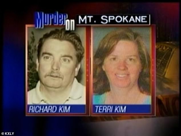 Kim was convicted in 2008 of two counts of first-degree aggravated murder for fatally stabbing his father, Richard Kim, and bludgeoning and strangling his mother, Terri Kim (pictured).