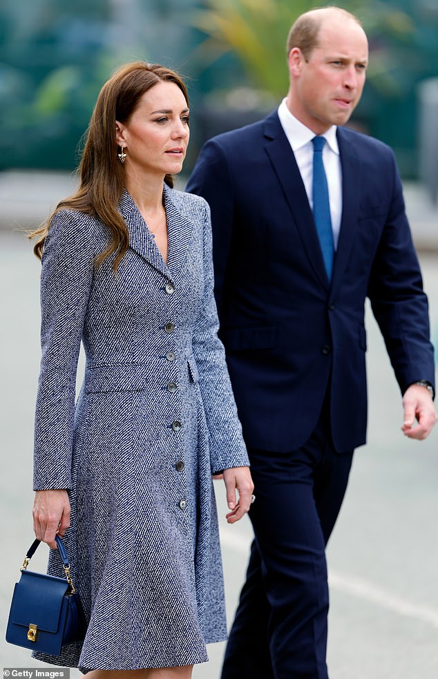 William and Kate attend the official opening of the Glade of Light Memorial at Manchester Cathedral on May 10, 2022.
