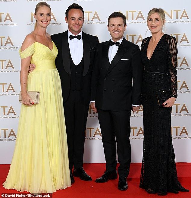 In February, Ant and Dec revealed that Takeaway will be taking a hiatus so they can focus more on their families (left, pictured in 2021 with Dec and Dec's wife Ali Astall).