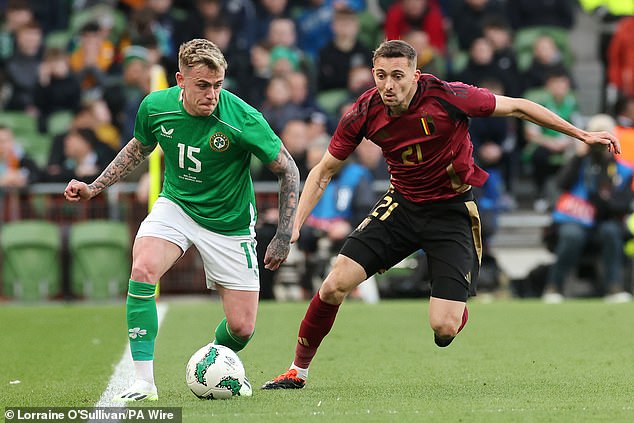 Ireland created good chances against Belgium, and debutant Sammie Szmodics came close