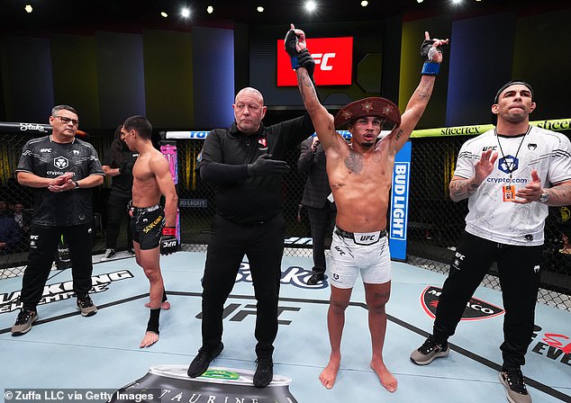 Officials stopped the fight and awarded Lima the victory in his first UFC fight.