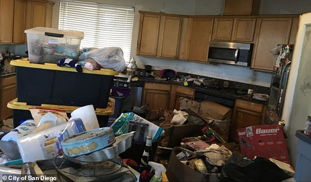Garbage inside the house accumulates up to four feet high