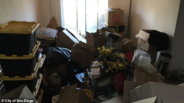 Authorities said the entire house is filled with the stench of rotting food and mold.