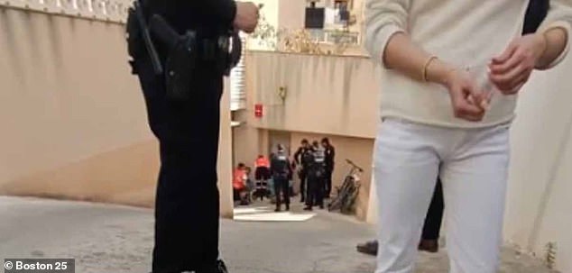 The scene in Mallorca in which Lauren Rauseo was pushed against a wall while riding a bicycle