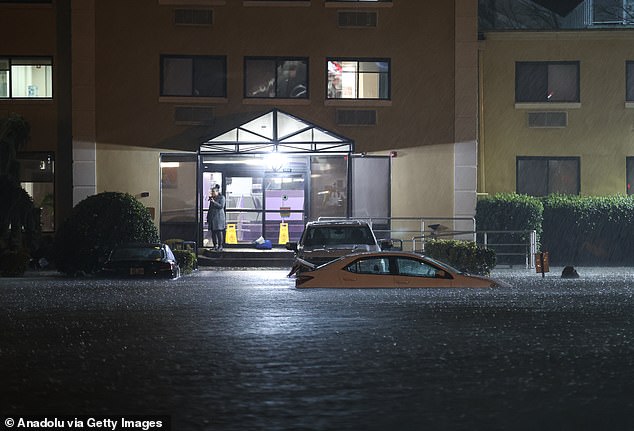 A severe storm is flooding New York City, sending buckets into the streets and causing subway stations to flood with up to four inches of water.