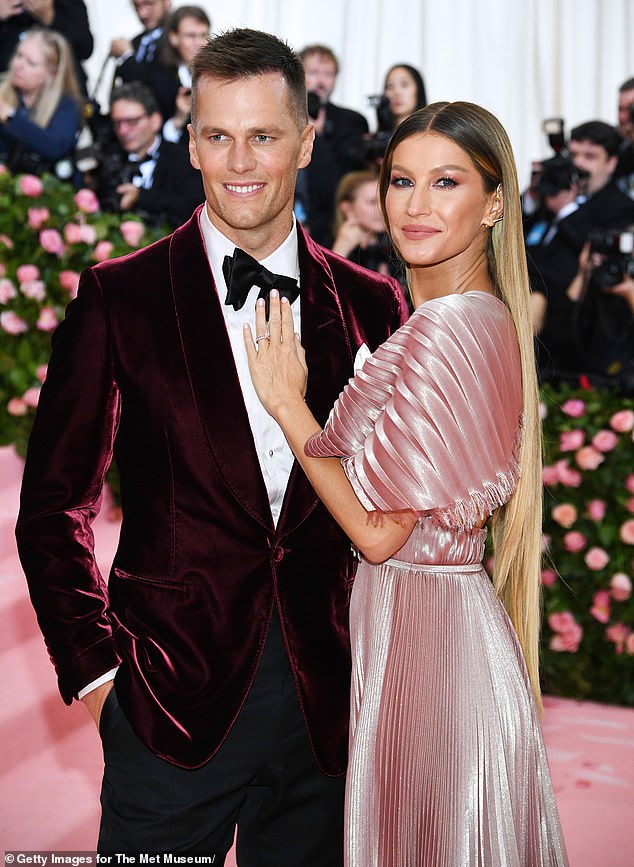 Gisele and Tom married in February 2009 and separated in October 2022; photographed in 2019
