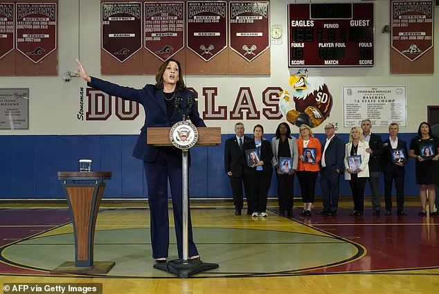 1711267834 577 Emotional Kamala Harris tours blood stained classroom at Florida high school