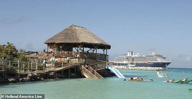 The ship was docked at Half Moon Cay in the Bahamas when the tragedy occurred.