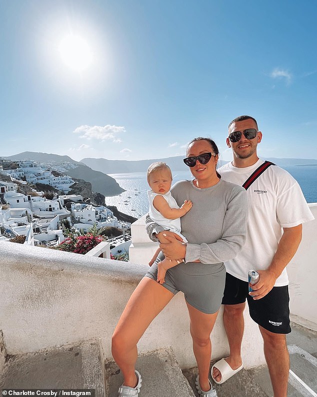 The Geordie Shore star, 33, and the businessman, also 33, got engaged last November, thirteen months after welcoming daughter Alba Jean (pictured together).