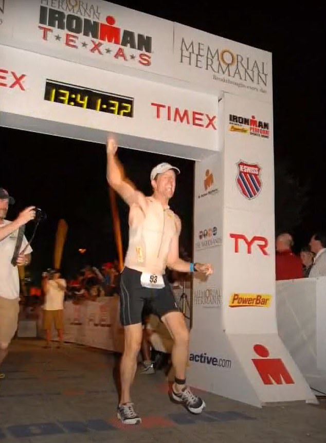 Mr Potts completing Ironman Texas