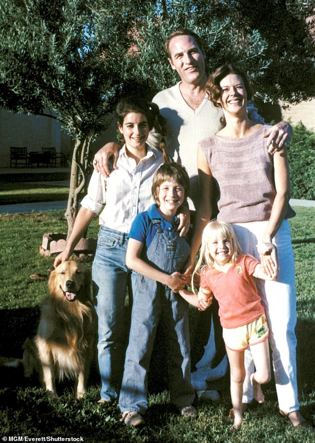 The $39.99 'family story' will also detail the gruesome murder and subsequent trial of Dominique (left, photographed in 1981 on the set of Poltergeist), 22-year-old sister of the Independent Spirit Award winner, which marked the beginning of the life of his father Dominick Dunne.  career as a crime reporter for Vanity Fair