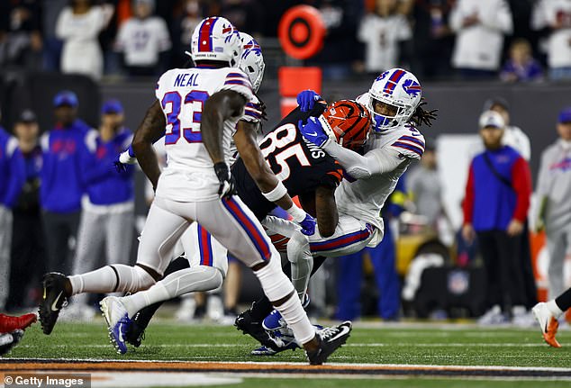 Buffalo Bills player Damar Hamlin nearly died from the same condition when he was hit in the chest while making a tackle against the Cincinnati Bengals on January 2, 2023.