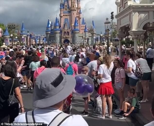 Many of the travelers appear to be headed to Walt Disney World Resort, where videos posted on social media show massive crowds at the parks.