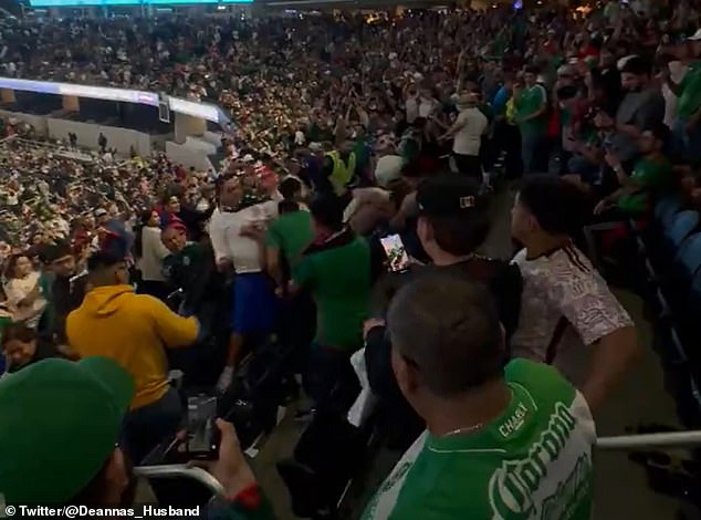 Fans wearing Mexico jerseys could soon be seen fighting each other on Sunday.