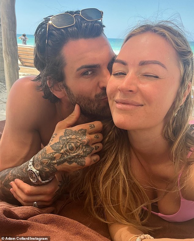 The Love Island star, 28, and the sports presenter, 36, looked completely smitten with each other in the sun-kissed shots.