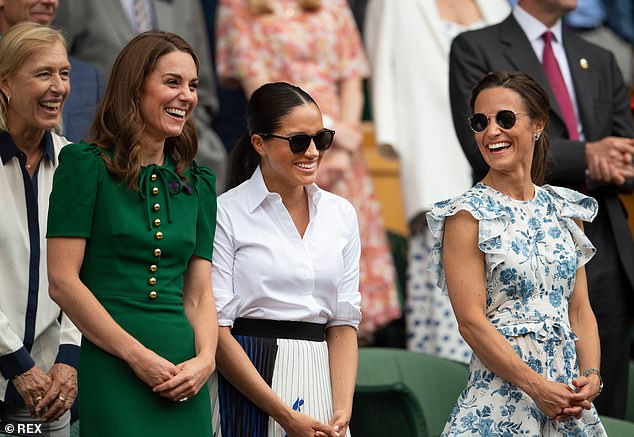 In 2019, Kate and Pippa were sitting in the royal box with Kate's sister-in-law, the Duchess of Sussex.