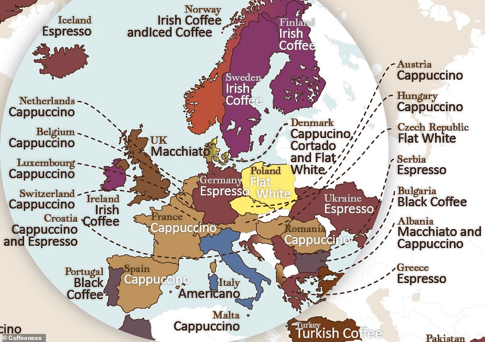 Espresso is the second most popular coffee drink on the planet. This strong, concentrated brew is favored in 14 countries around the world, including Germany, Greece and Iceland.