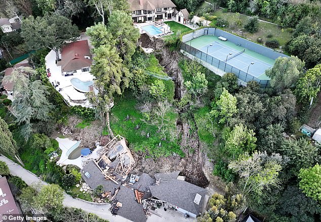 Just before 3 a.m. on March 13, another landslide swept through a home in Sherman Oaks after an outdoor pool was drained to reduce weight on the hill.