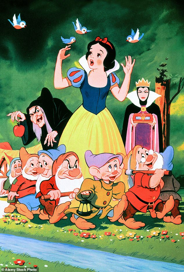 Based on the 1937 Disney animated film, the set contains ten mini-figures of characters including Snow White, the Seven Dwarfs, the Prince and the Evil Queen (stock image)_