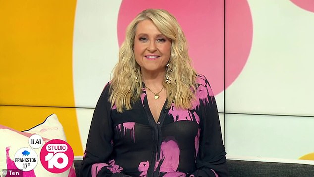 But McGarvey accidentally thanked the Studio 10 staff, even though the morning show was canceled four months ago. Pictured: Angela Bishop, former Studio 10 presenter
