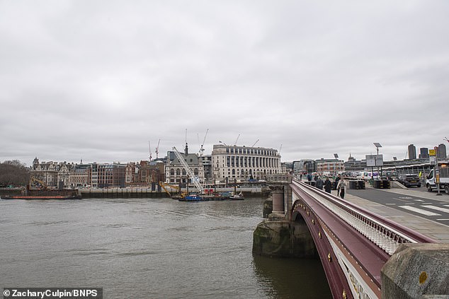 The current view from Blackfriars Bridge shows how much this part of London has changed.