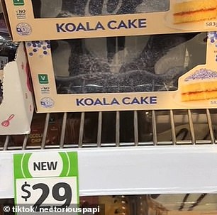 The new Coles vanilla sponge cake is shaped like a koala and costs $29