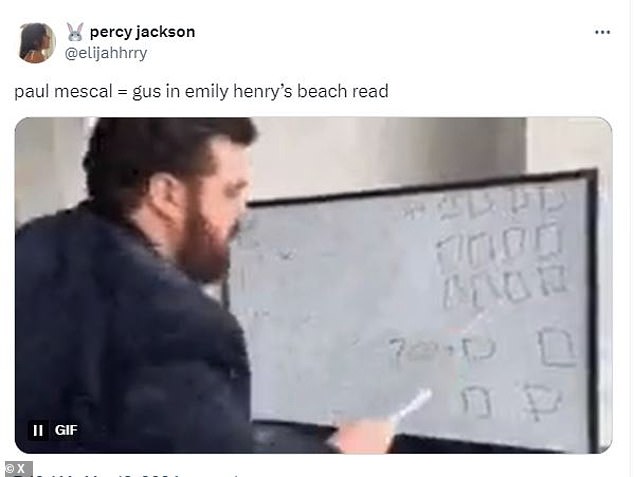 One fan was convinced that Mescal would be perfect as the character Gus in Henry's Beach Read.