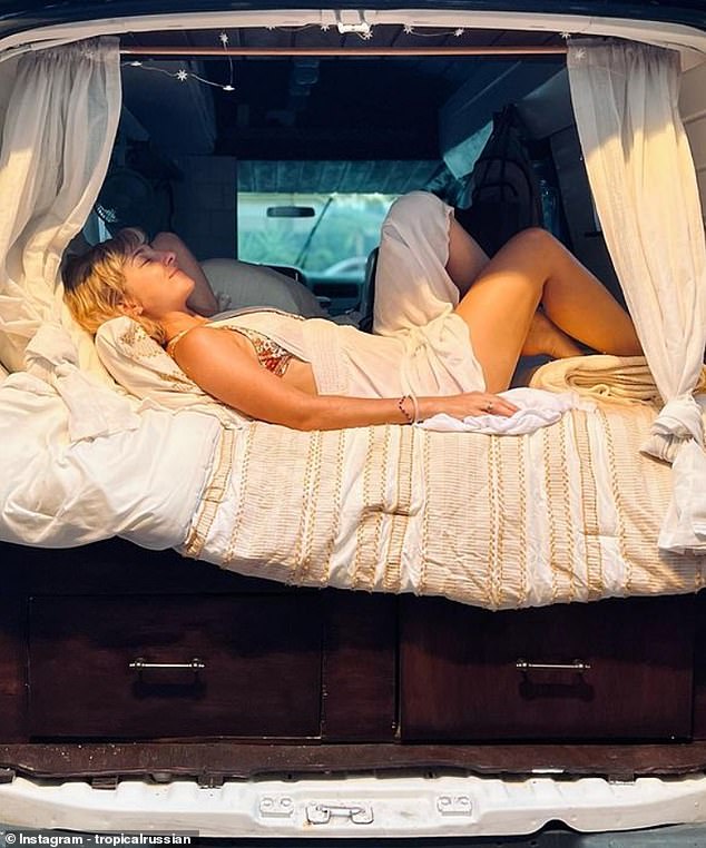 Katya has gained a growing following on social media thanks to her travels around the world in her converted van and motorcycle.