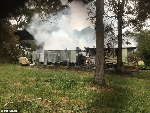 The fire also destroyed two neighboring homes and left several people needing treatment for minor burns and smoke inhalation.