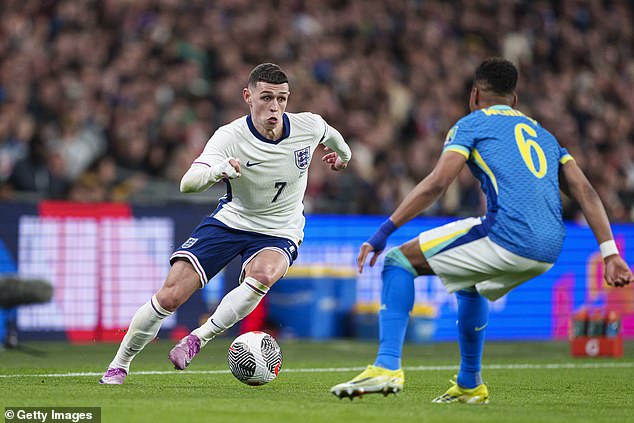 Foden made a good start in the victory, replacing the injured Bukayo Saka against Brazil