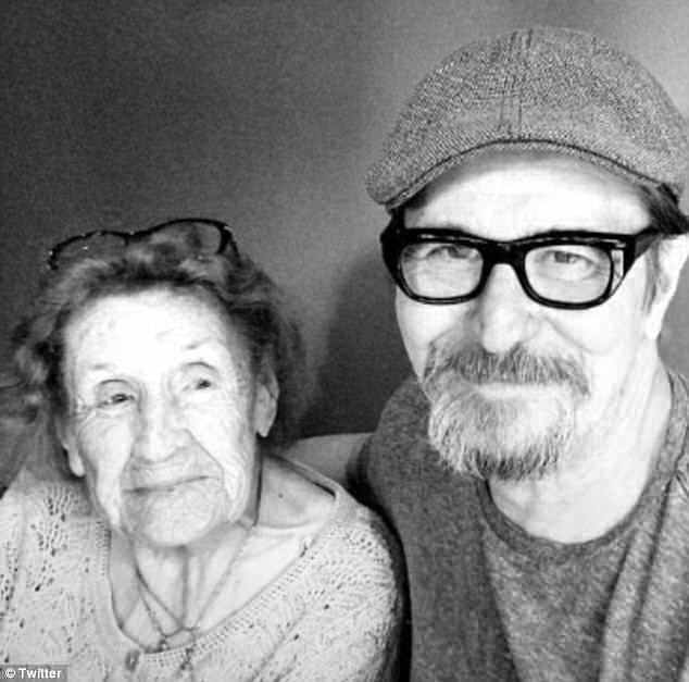 Gary Oldman with his mother Kathleen Oldman, before she died aged 98 in 2019.