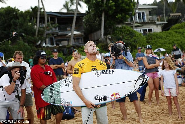 The 42-year-old surfed in Hawaii just hours after learning his brother Peter had died from an enlarged heart in December 2015.
