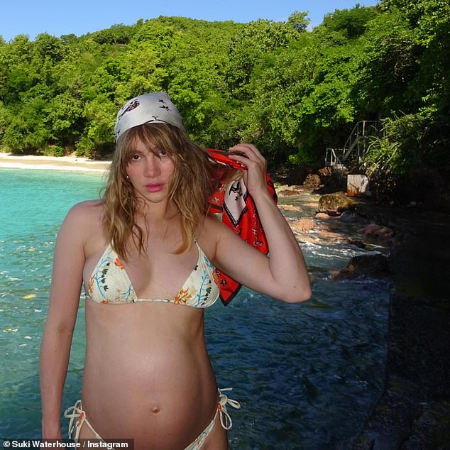 Suki shared many snaps of her baby bump on Instagram during her pregnancy (seen while on vacation in January).