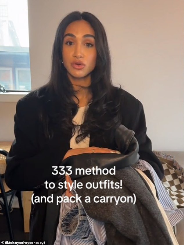 The '333 method' was first shared by fashion influencer Rachel Spencer on TikTok, where it became the video-sharing platform's trendiest travel hack.