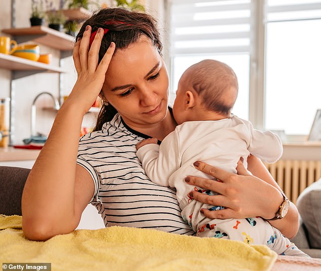 She explained that her pregnant stepdaughter, who was the breadwinner in their relationship, was eager to return to work immediately after giving birth (file image)