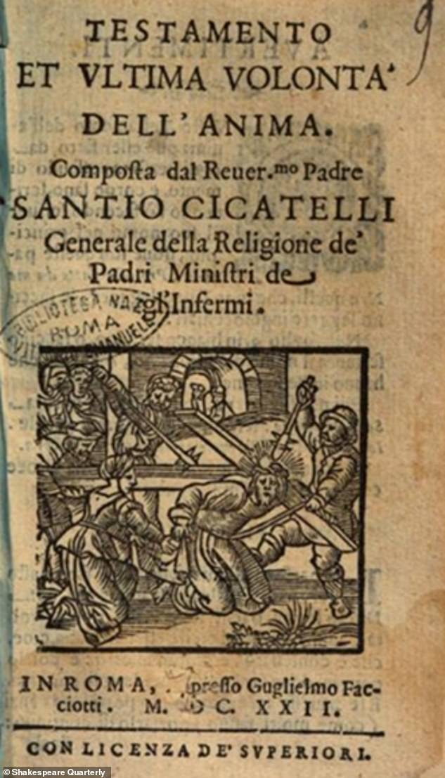 Spiritual Testament is an English translation of an Italian religious text, 'The Last Will and Testament of the Soul' (pictured)